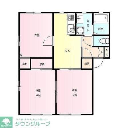 サニーコート Aの物件間取画像